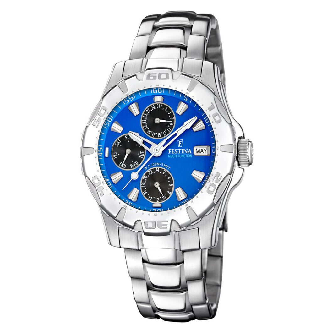 RELOJ ANÁLOGO PARA HOMBRE FESTINA MULTIFUNCTION F16242/4 - PLATEADO