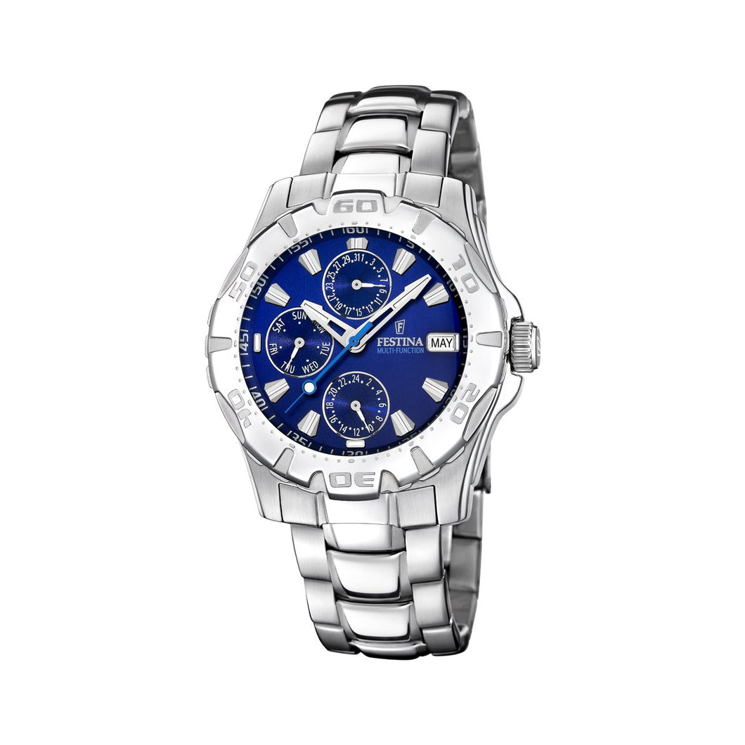 RELOJ ANÁLOGO PARA HOMBRE FESTINA MULTIFUNCTION F16242/A - PLATEADO