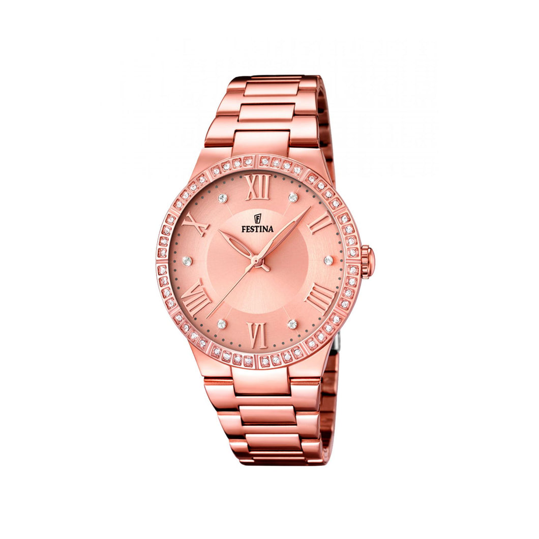 RELOJ ANÁLOGO PARA MUJER FESTINA BOYFRIEND F16721/2 - ORO ROSA
