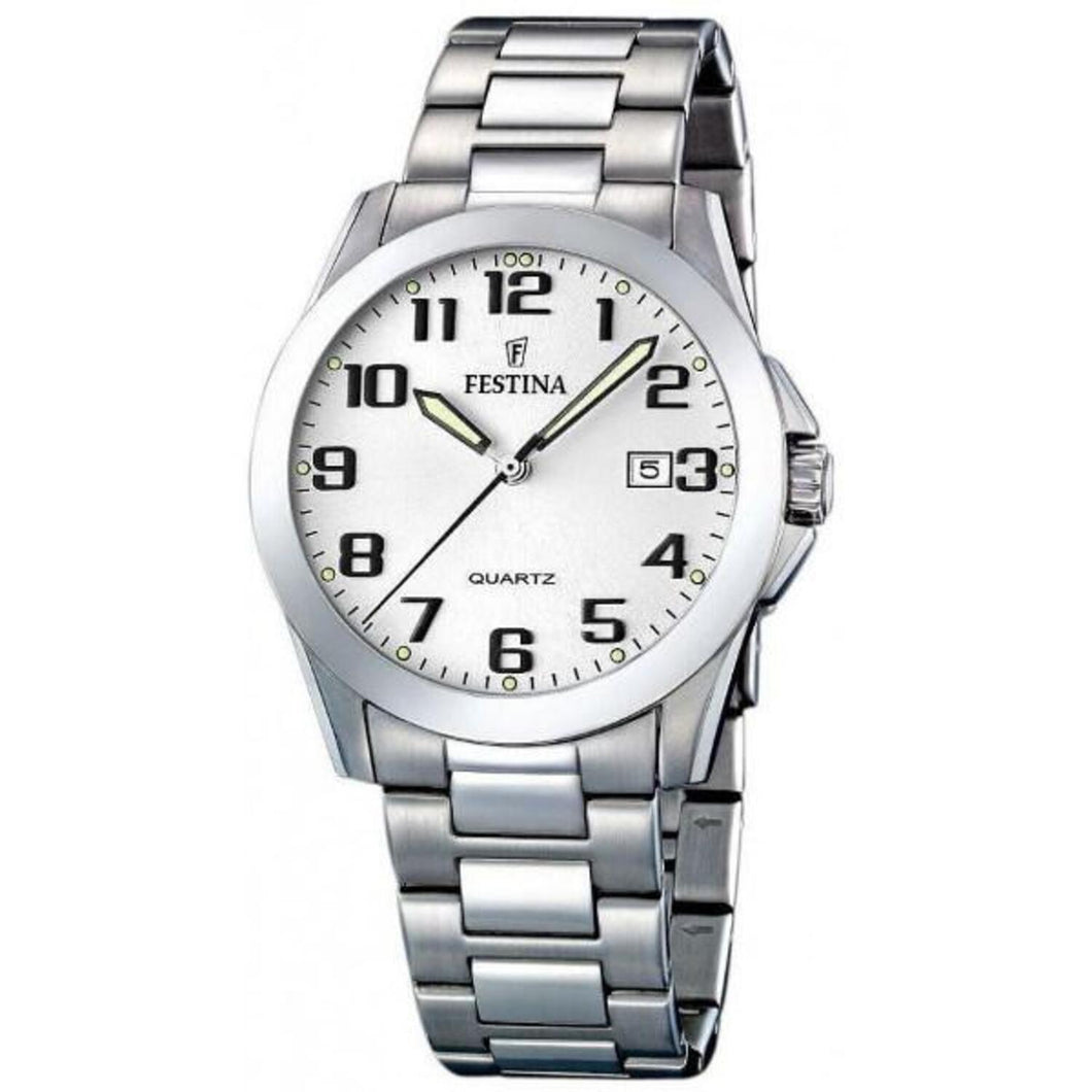 RELOJ ANÁLOGO PARA HOMBRE FESTINA BLANCO F16376/7 - PLATEADO