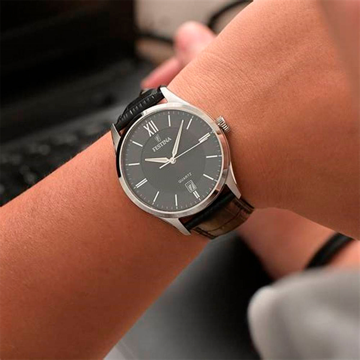 RELOJ ANÁLOGO PARA HOMBRE FESTINA CLASSIC METAL F20426/3 NEGRO