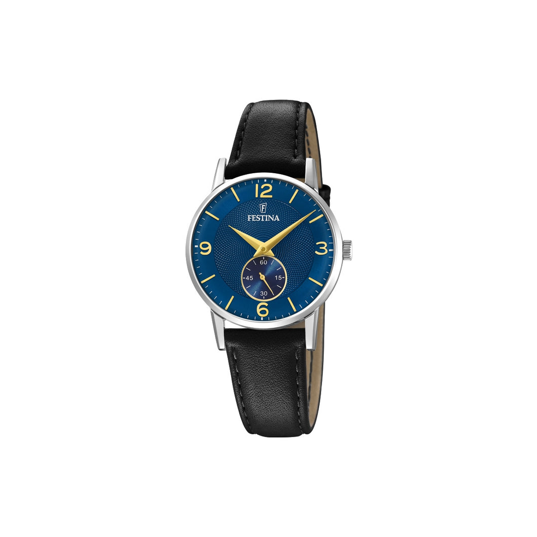 RELOJ ANALÓGICO PARA MUJER FESTINA CLASSIC LEATHER F20570/3 - NEGRO