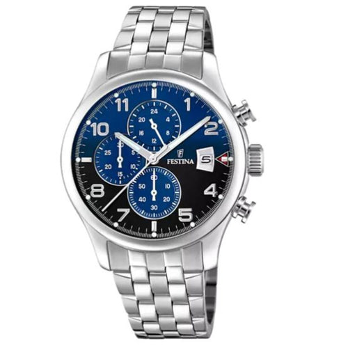 RELOJ ANÁLOGO PARA HOMBRE FESTINA AZUL F20374/8 - PLATEADO