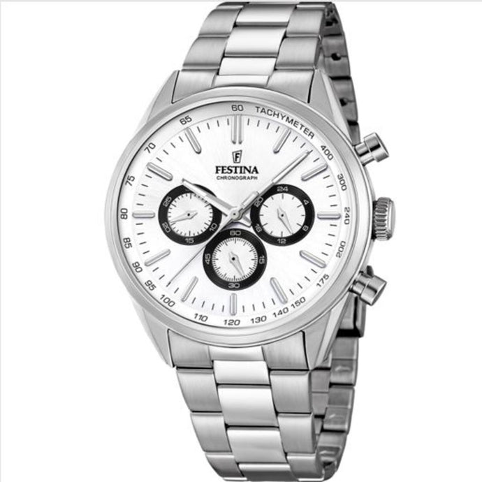 RELOJ ANÁLOGO PARA HOMBRE FESTINA BLANCO F16820/Q - PLATEADO