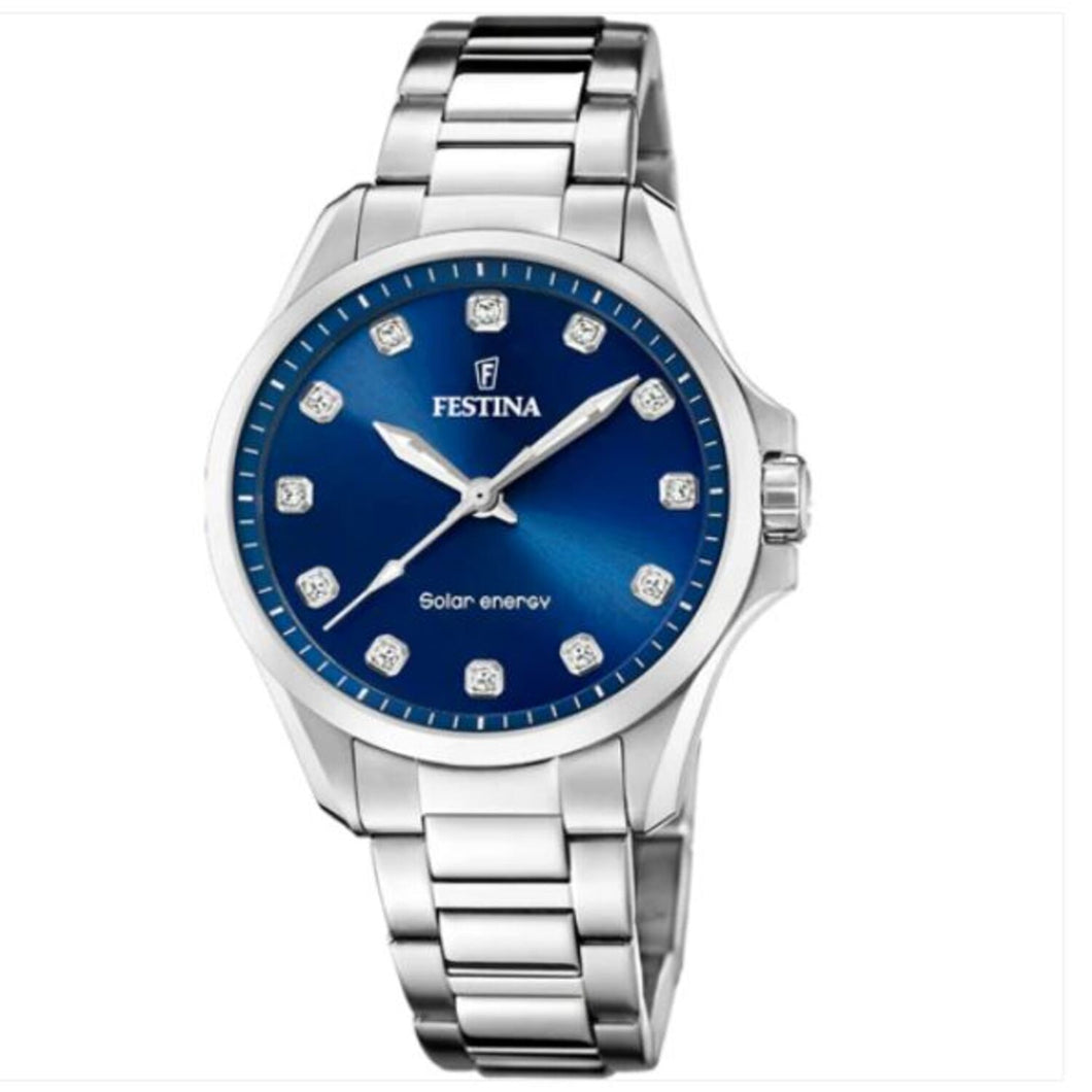 RELOJ ANÁLOGO PARA MUJER FESTINA AZUL F20654/4 - PLATEADO