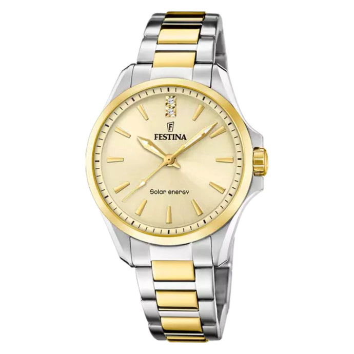 RELOJ ANÁLOGO PARA MUJER FESTINA SOLAR ENERGY F20655/3 - PLATEADO