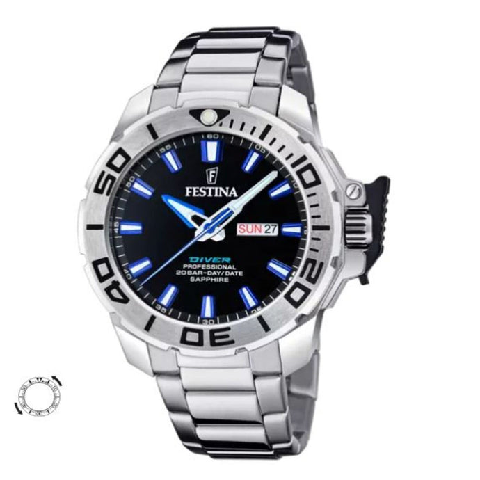 RELOJ ANÁLOGO PARA HOMBRE FESTINA NEGRO F20665/3 - PLATEADO