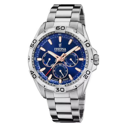 RELOJ ANÁLOGO PARA HOMBRE FESTINA MULTIFUNCTION F20623/2 - PLATEADO