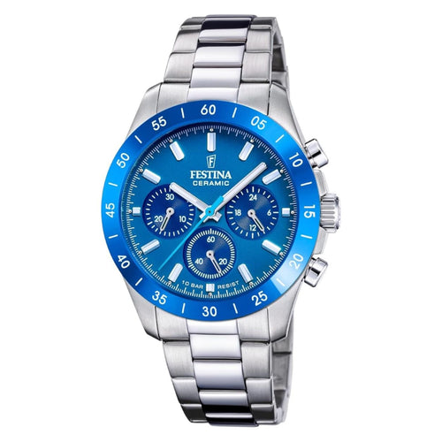 RELOJ CRONOGRAFO UNISEX FESTINA CERAMIC F20693/4 - PLATEADO
