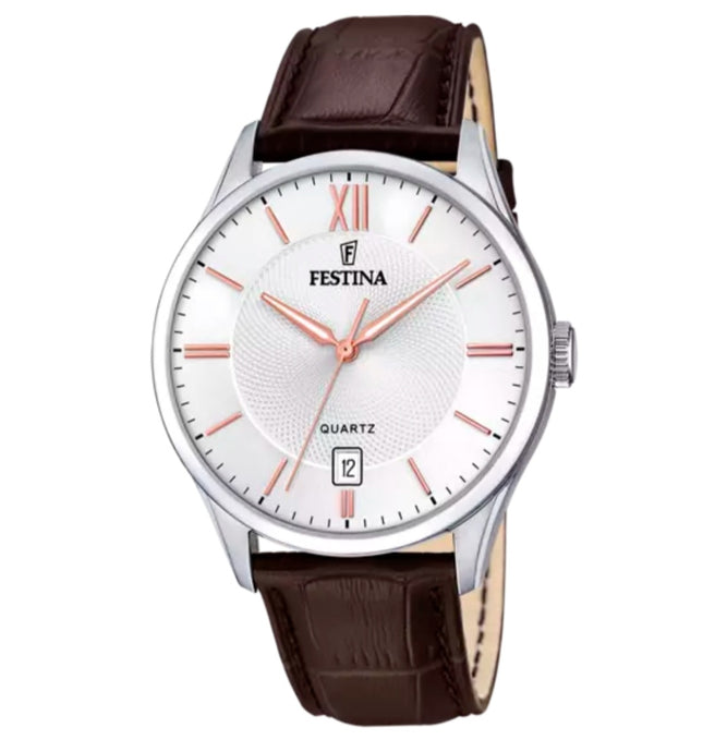 RELOJ EN CUERO PARA HOMBRE FESTINA CLASSIC METAL F20426/4 - MARRÓN