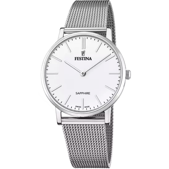 RELOJ ANÁLOGO PARA HOMBRE FESTINA SWISS MADE F20014/1 - PLATEADO