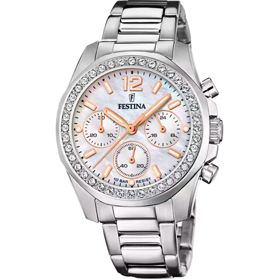 RELOJ ANÁLOGO PARA MUJER FESTINA RAINBOW F20606/1 - PLATEADO