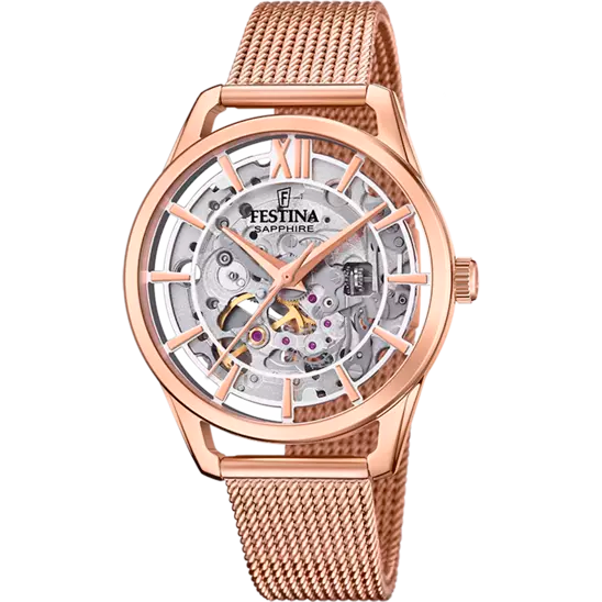 RELOJ ANÁLOGO PARA MUJER FESTINA SKELETON F20628/2 - ROSA