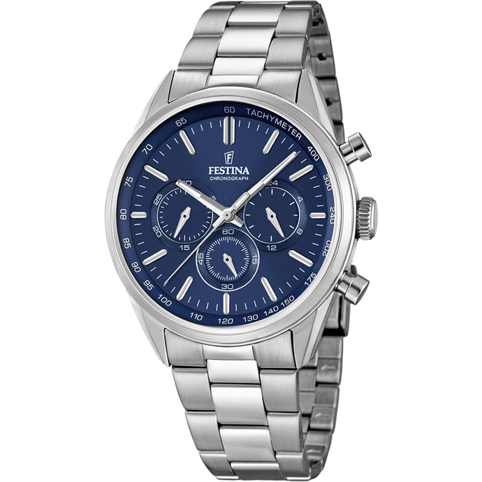 RELOJ MODERNO PARA HOMBRE FESTINA TIMELESS CHRONO F16820/2 - PLATEADO