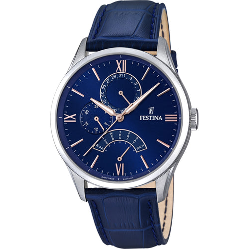 RELOJ EN CUERO PARA HOMBRE FESTINA RETRO F16823/3 - AZUL