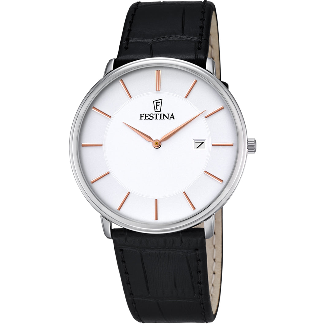 RELOJ EN CUERO PARA HOMBRE FESTINA OUT OF CORE COLLECTION F6839/3 - NEGRO