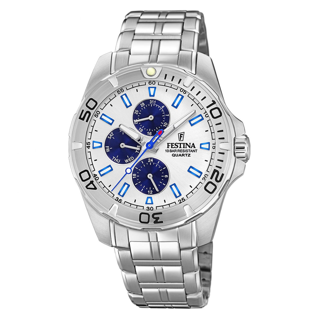 RELOJ CRONOGRAFO PARA HOMBRE FESTINA MULTIFUNCTION F20445/1 - PLATEADO