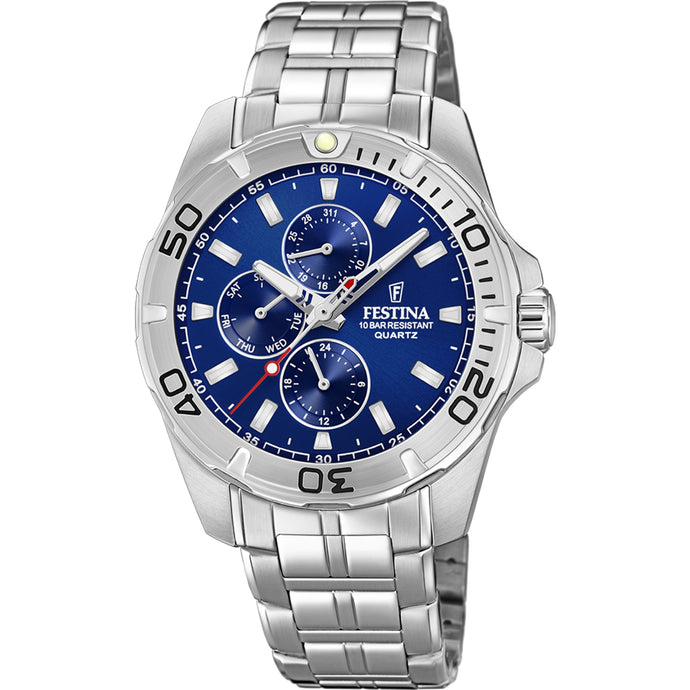 RELOJ ANÁLOGO PARA HOMBRE FESTINA MULTIFUNCTION F20445/2 - PLATEADO