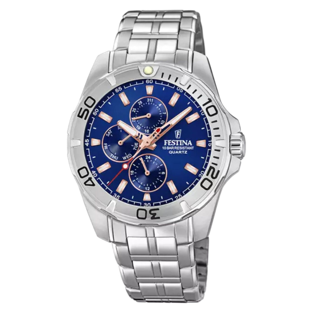 RELOJ ANÁLOGO PARA HOMBRE FESTINA MULTIFUNCTION COLLECTION F20445/5 - PLATEADO