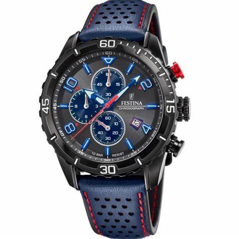 RELOJ EN CUERO PARA HOMBRE FESTINA CHRONO SPORT F20519/3 - AZUL