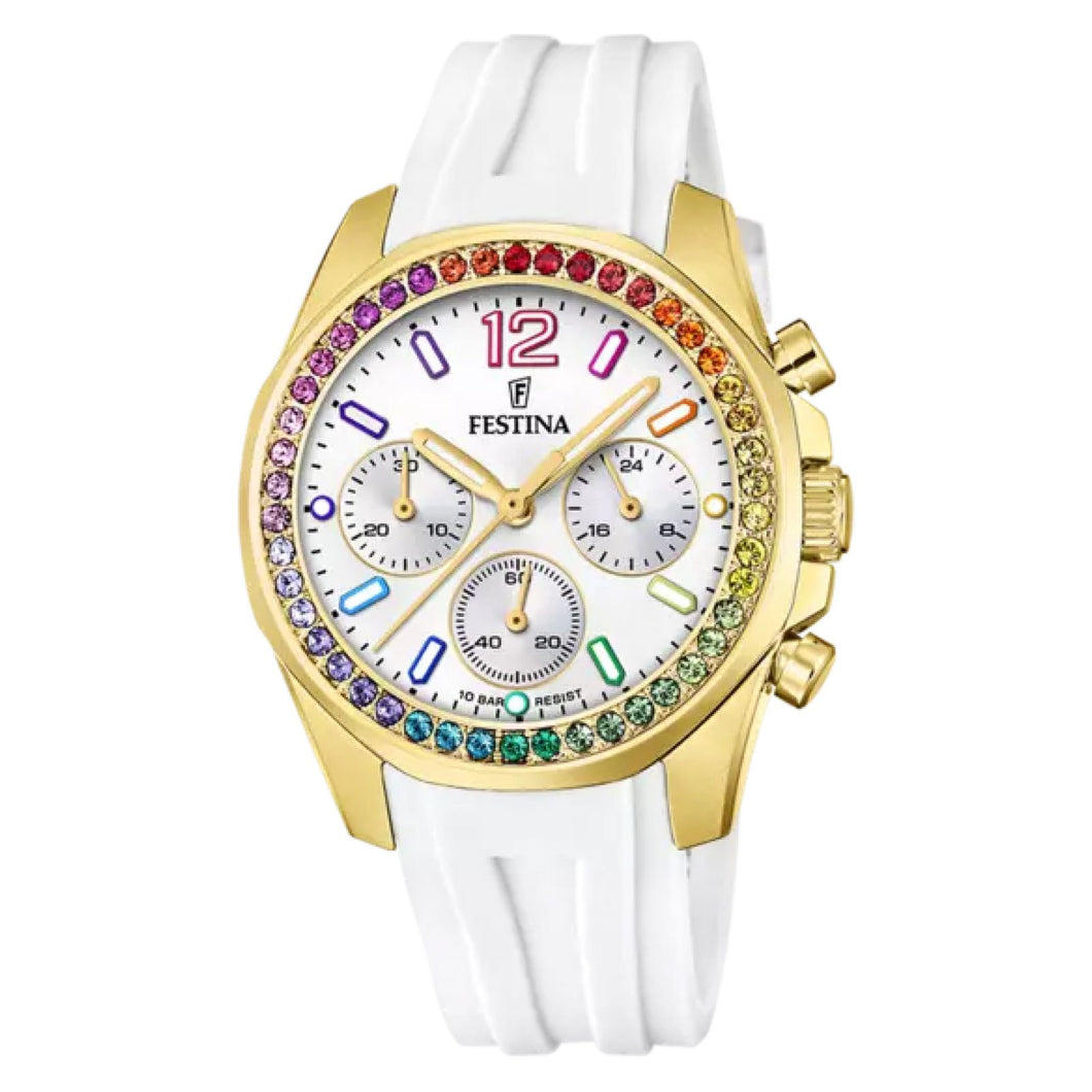 RELOJ ANÁLOGO PARA MUJER FESTINA RAINBOW F20650/2 - BLANCO