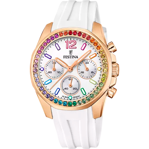 RELOJ ANÁLOGO PARA MUJER FESTINA RAINBOW F20611/2 - BLANCO