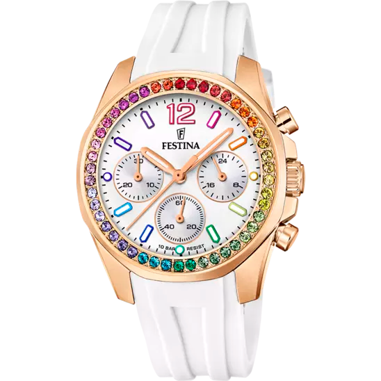 RELOJ ANÁLOGO PARA MUJER FESTINA RAINBOW F20611/2 - BLANCO